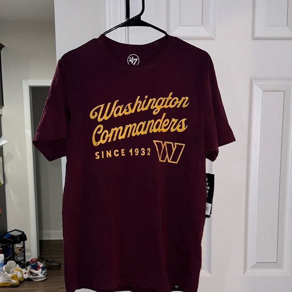 47 Washington Commanders Maroon Tee with Gold Lettering